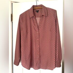 Ann Taylor Rust Colored Blouse size Lg